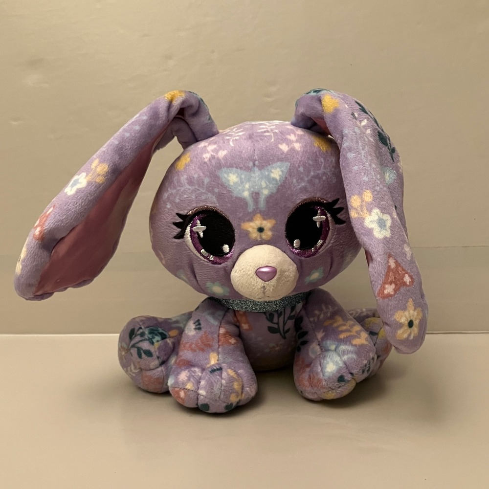 Gund P.Lushes Pets Violette Hopps Purple Floral Bunny Plush 7 inch 2024 145979